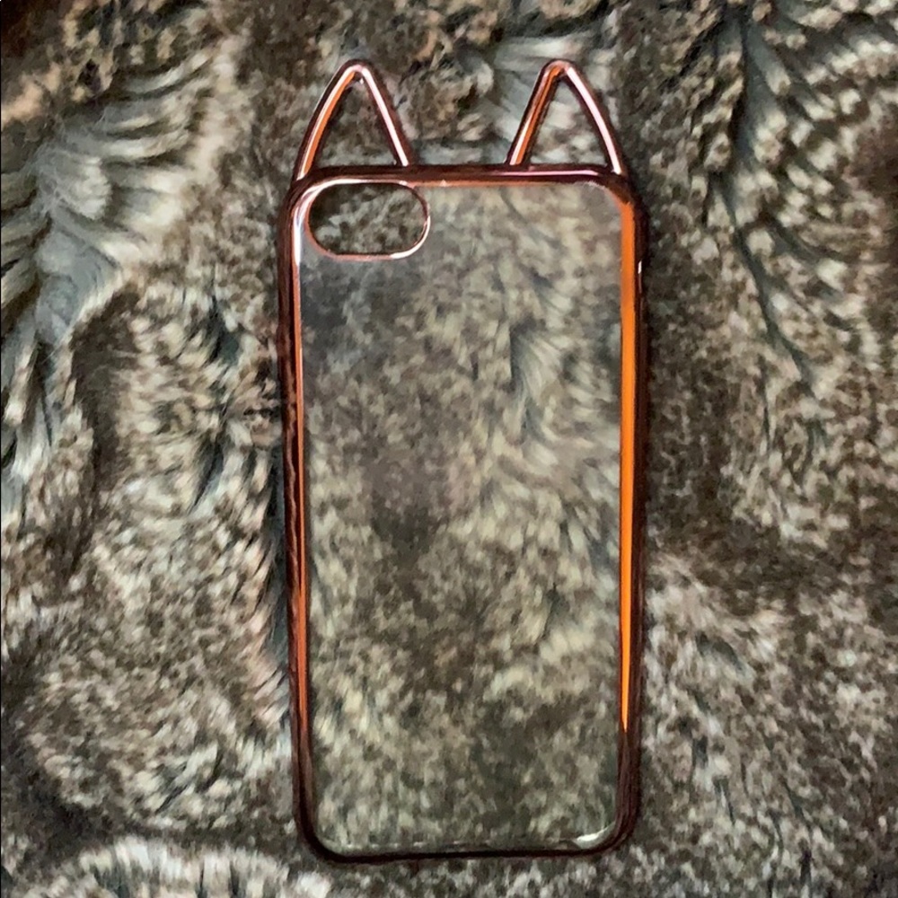 Rose gold iPhone 6s cat ear phone case